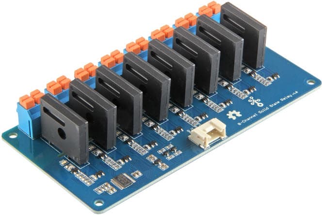 103020136, Grove - 8 Channel Solid State Relay Evaluation Kit based on the High-Quality G3MC202P Module