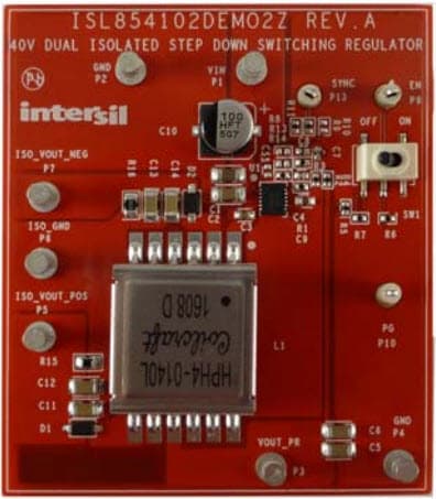 ISL854102DEMO2Z, Wide VIN 1.2A Synchronous Buck Regulator Demonstration Board based on ISL854102