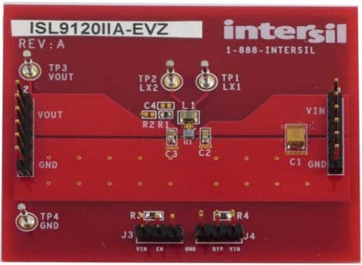 ISL9120IIA-EVZ, Compact High-Efficiency Low-Power Evaluation Board for ISL9120IIAZ Adjustable Output Buck-Boost Regulator