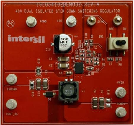 ISL854102DEMO3Z, Wide VIN 1.2A Synchronous Buck-Boost Regulator Demonstration Board based on ISL854102