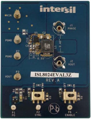 ISL8024EVAL3Z, Evaluation Board based on ISL8024 Synchronous Buck Regulator