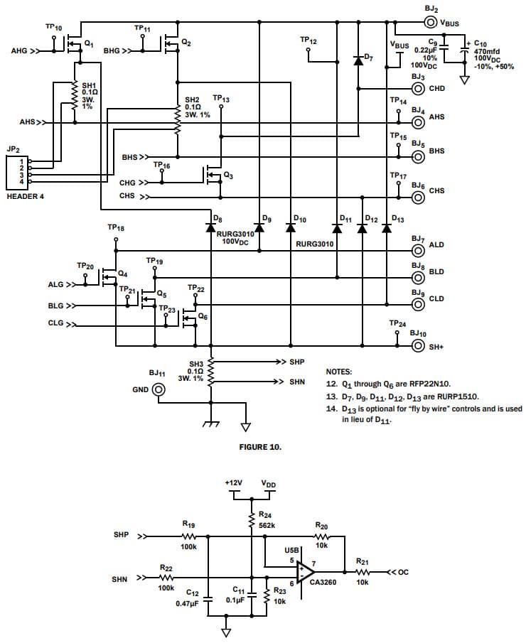 HIP4086EVAL, Evaluation Board for HIP4086 3-Phase Bridge Driver Configurations and Applications