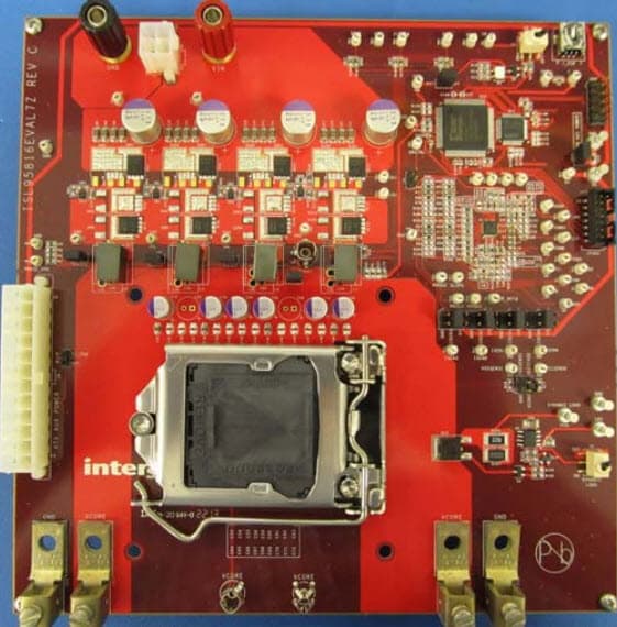 ISL95816EVAL7Z, Evaluation Board Using ISL95816/ISL95816A 4-Phase Voltage Regulators for VR12.5, VR12.6 CPUs