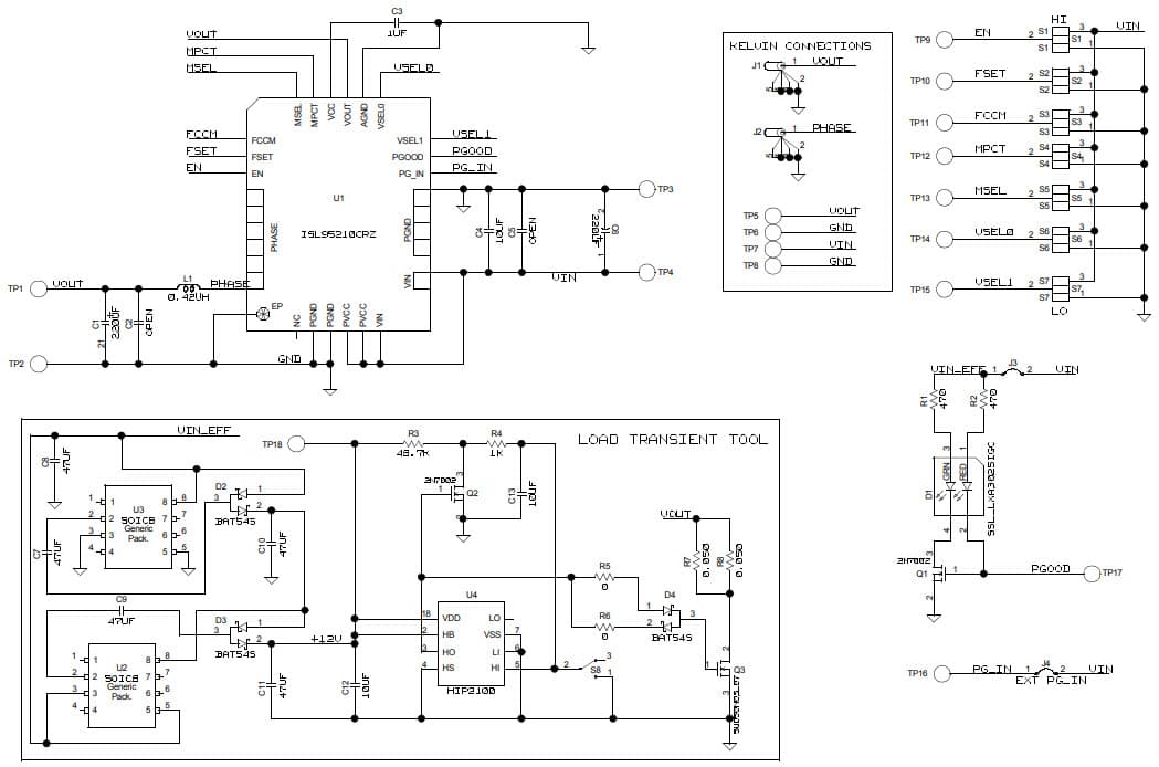 ISL95210EVAL1Z, Evaluation Board for ISL95210 High-Efficiency 5V, 10A Buck Regulator