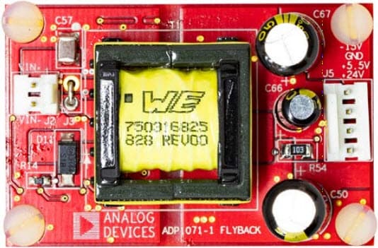 ADP1071-1EVALZ, Evaluation Board for Evaluating the ADP1071-1 Isolated Synchronous Flyback Controller with Integrated iCoupler