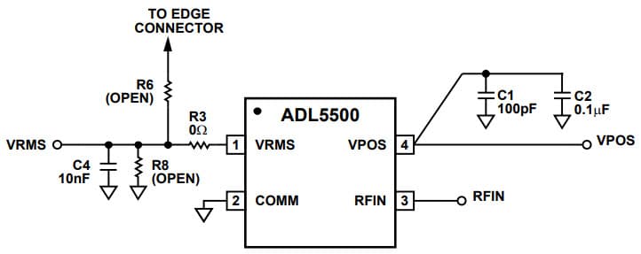 ADL5500-EVALZ, Evaluation Board for ADL5500 100 MHz to 6 GHz TruPwr Detector