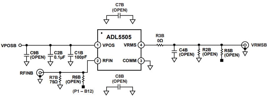 ADL5505-EVALZ, Evaluation Board for ADL5505 450 MHz to 6000 MHz TruPwr Detector