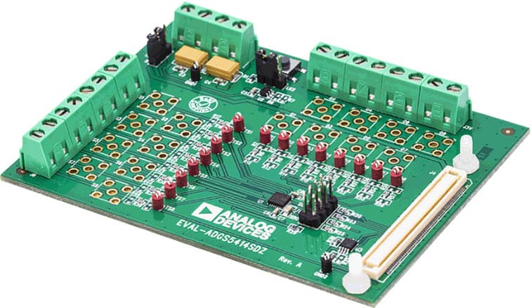 EVAL-ADGS5414SDZ, Evaluation Board for the ADGS5414 SPI Interface, Octal SPST Switches, 13.5-ohm RON, ±20V/+36V, Mux Configurable