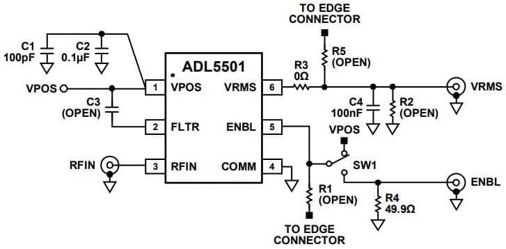 ADL5501-EVALZ, Evaluation Board for ADL5501 50 MHz to 6 GHz TruPwr Detector