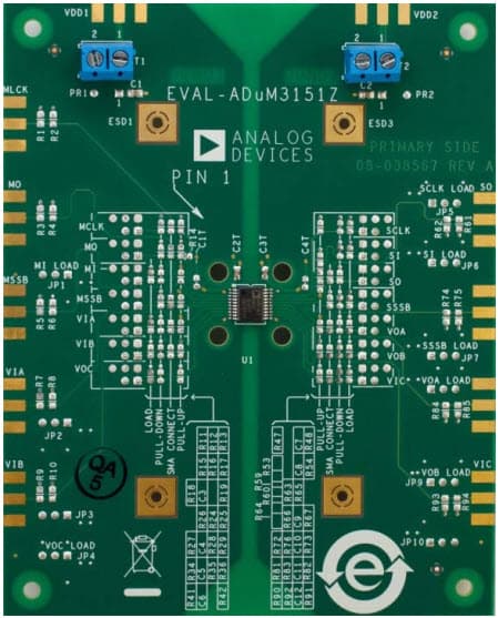 EVAL-ADUM3151Z, Evaluation Board for Evaluating the iCoupler ADuM3151BRSZ Digital Isolator