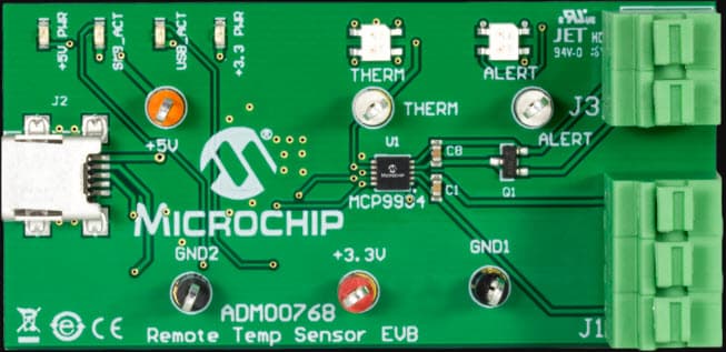 ADM00768, MCP9904 Remote Temperature Sensor Evaluation Board