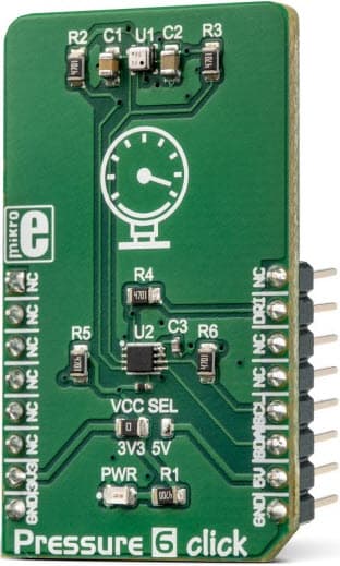 MIKROE-3216, Pressure 6 Click Board based on BM1386GLV Pressure Sensor