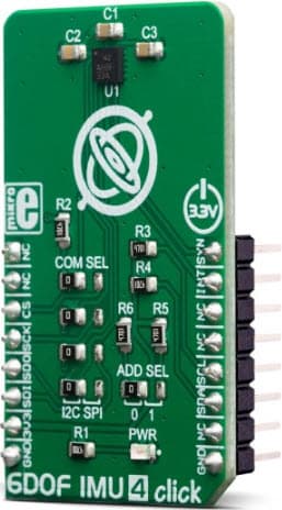 MIKROE-3410, 6DOF IMU 4 Click Board for ICM-20602 High-Performance, 6-Axis MEMS Motion Tracking IC