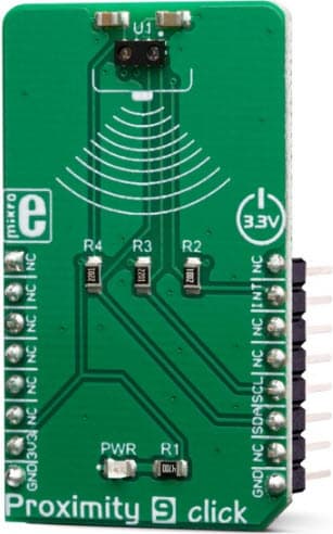 MIKROE-3465, Proximity 9 Click Board for VCNL4040 An Integrated Proximity and Ambient Light Sensor with I2C Interface