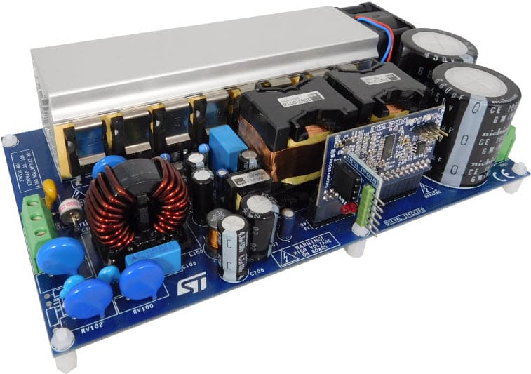 STEVAL-IPFC12V1, 2-kW 2-Channel Interleaved PFC Evaluation Kit based on the STNRGPF12 Digital Controller with Digital Inrush Current Control