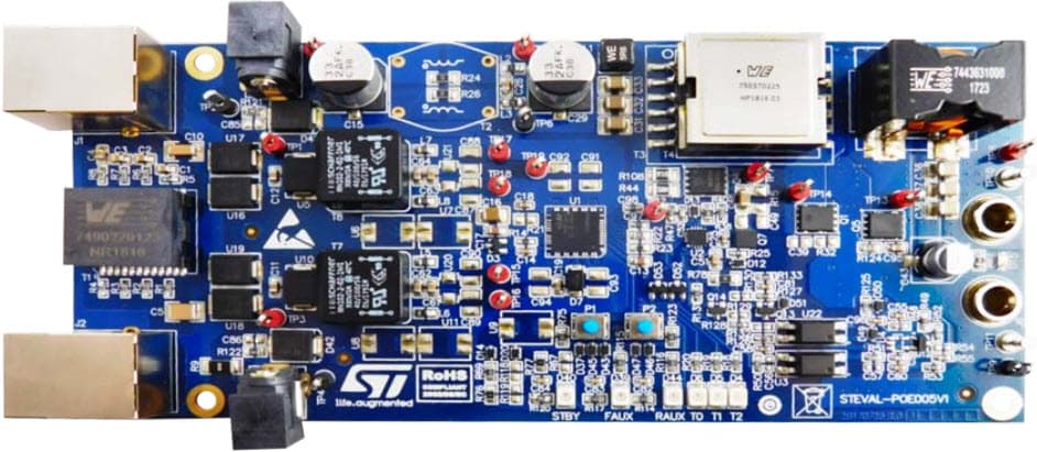 STEVAL-POE005V1, 12V/8A Active Clamp Forward Converter, Power Over Ethernet (PoE) - IEEE 802.3bt compliant Reference Design