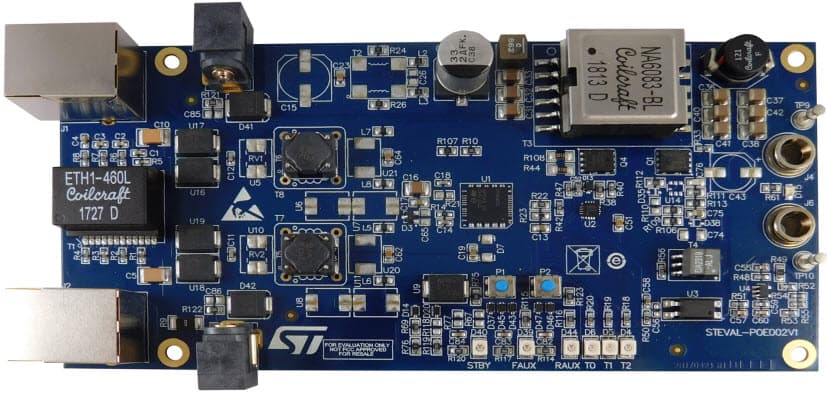 STEVAL-POE002V1, 5V/8A Synchronous Flyback Converter, Power over Ethernet (PoE) IEEE 802.3bt compliant Reference Design