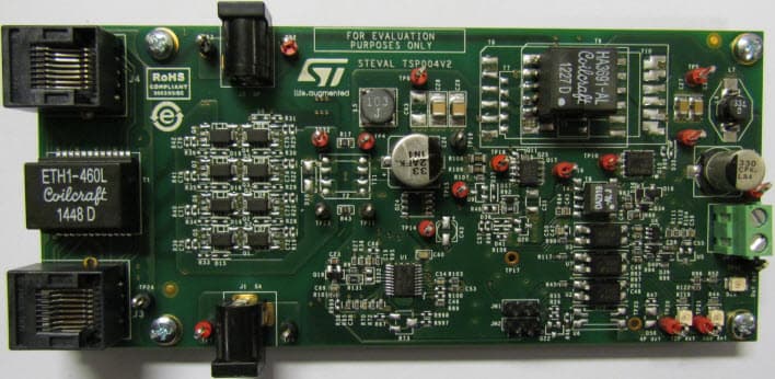 STEVAL-TSP004V2, 5V/4A Synchronous Flyback Converter, Power Over Ethernet (PoE) - IEEE 802.3at compliant Reference Design