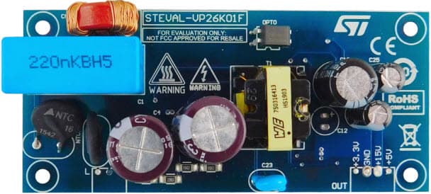 STEVAL-VP26K01F, Three Output Isolated Flyback Converter Evaluation Board for STCOMET Smart Meter and PLC System Using VIPER267KDTR