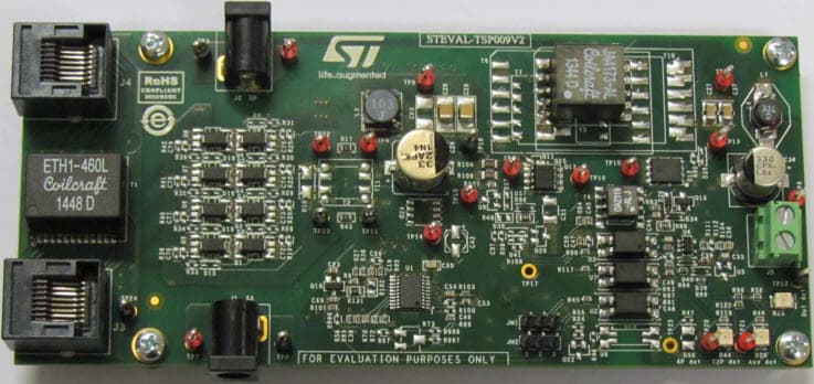 STEVAL-TSP009V2, 3.3V/6A Synchronous Flyback Converter, Power Over Ethernet (PoE) - IEEE 802.3at compliant Reference Design