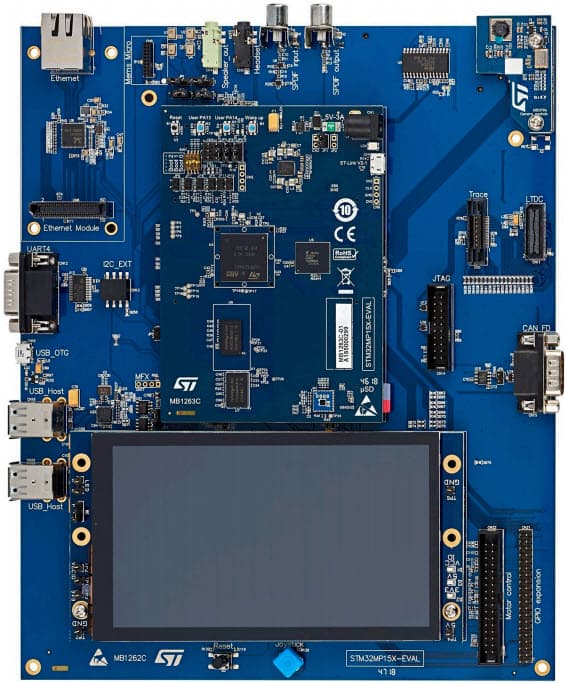 STM32MP157A-EV1, Evaluation Board with STM32MP157A MPU