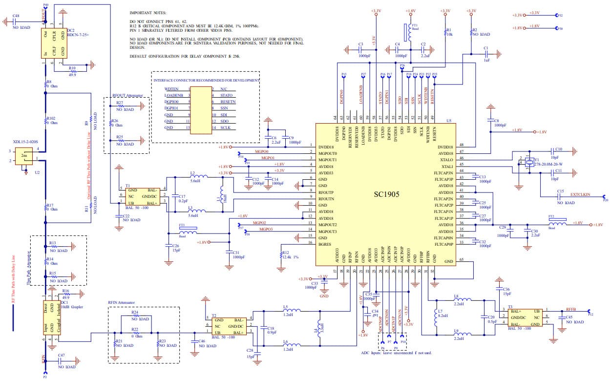 SC1905-EVK1900, Evaluation Kit for the SC1905 1800MHz to 2200MHz RF Power Amplifier Linearizer (RFPAL)