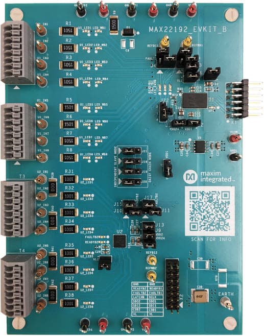 MAX22192EVKIT#, Evaluation Kit for the MAX22192 Octal Industrial Digital Input with Diagnostics and Digital Isolation