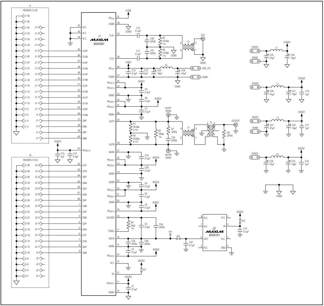 MAX5891EVKIT#, Evaluation Kit for the MAX5891 16-Bit, 600Msps, High-Dynamic-Performance DAC with LVDS Inputs