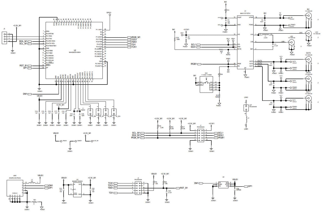 MAX17271EVKIT#, Evaluation Kit for MAX17271 nanoPower Triple-Output, Single-Inductor, Multiple-Output (SIMO) Buck-Boost Regulator