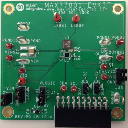 MAX77801EVKIT#, Evaluation Kit for the MAX77801 High-Efficiency Buck-Boost Regulator