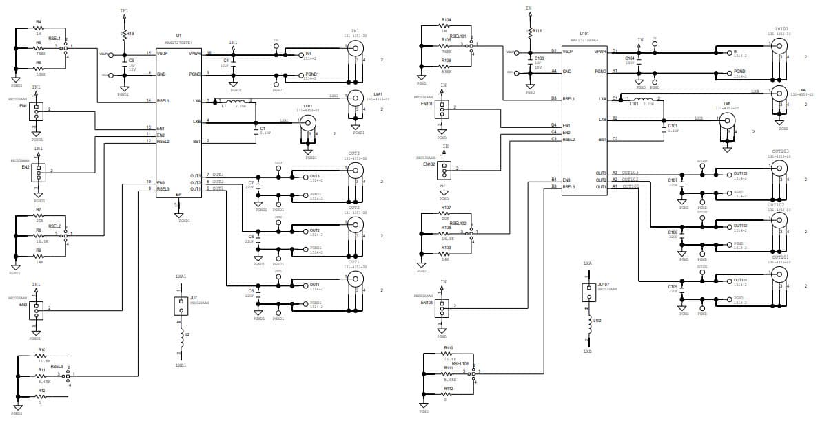 MAX17270EVKIT#, Evaluation Kit for MAX17270 nanoPower Triple-Output, Single-Inductor, Multiple-Output (SIMO) Buck-Boost Regulator