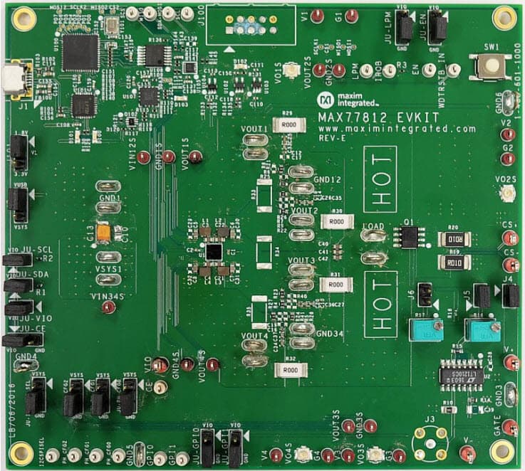 MAX77812EVKIT#, Evaluation Kit for the MAX77812 20A User-Configurable Quad-Phase Buck Converter