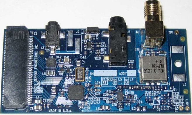 UDPSDR-HF1, 100kHz - 30MHz Receiver Front-End Development Board features the LTC2249 14-bit, 80Msps ADC