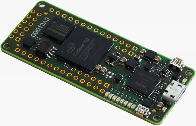 CYC1000, Lowest Cost Cyclone 10 LP Starter Board based on 10CL025YU256C8G Cyclone 10 LP FPGA