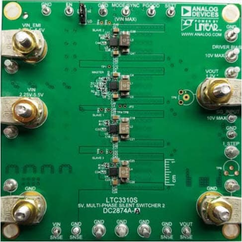 DC2874A-B, Demo Board Using LTC3310S 5V, 30A Synchronous Step-Down Silent Switcher 2