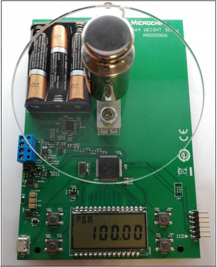 Weight Scale Application Using MCP3564 24-Bit Delta-Sigma ADC