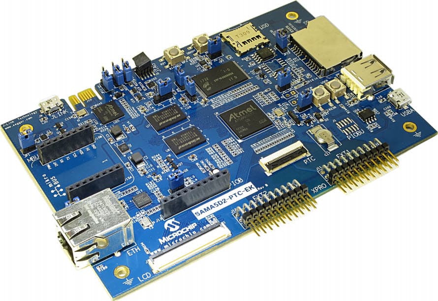 ATSAMA5D2-PTC-EK, SAMA5D2-PTC-EK Evaluation Kit based on ATSAMA5D2 MPU used to evaluate Capacitive Touch Controls using the Peripheral Touch Controller (PTC)