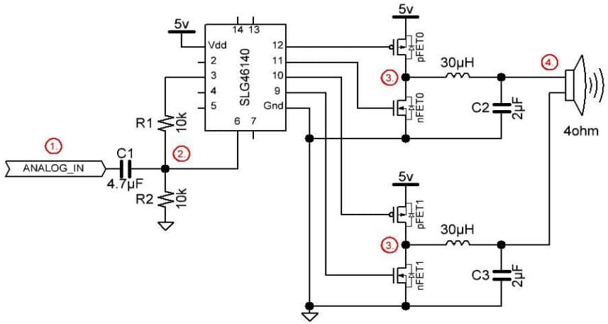 AN-CM-216, SLG46140V Class-D Audio Amplifier Application Note