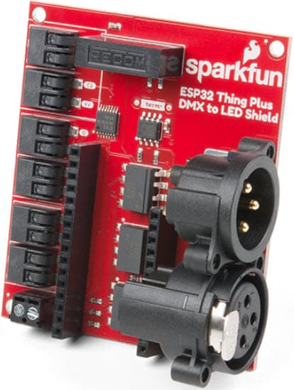 DEV-15110, SparkFun ESP32 Thing Plus DMX to LED Shield