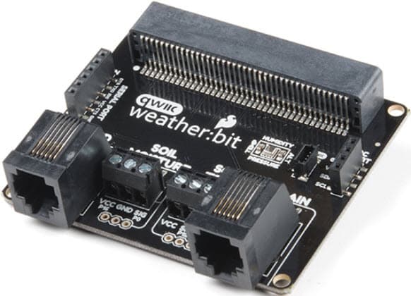 DEV-15837, SparkFun weather:bit - micro:bit Carrier Board (Qwiic)