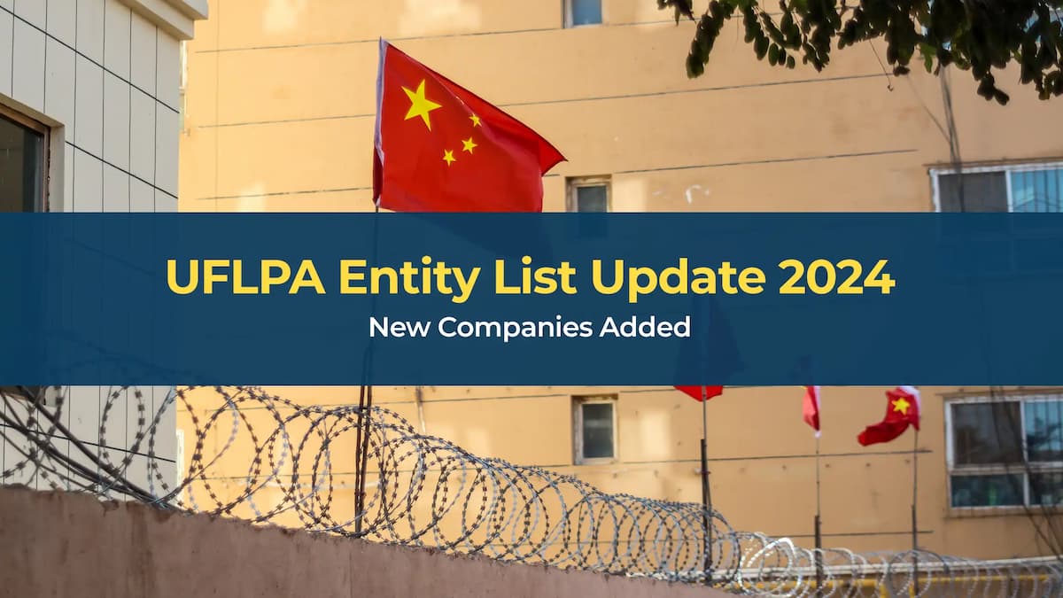 UFLPA Entity List 2024 (Uyghur) Update Adds 34 New Companies